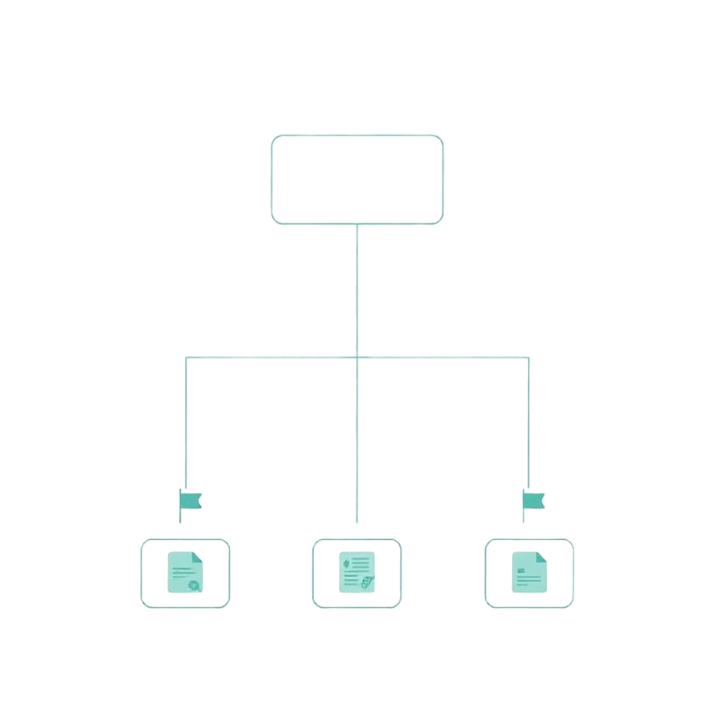 Holdingstruktur-Diagramm – Mutter- und Tochtergesellschaften