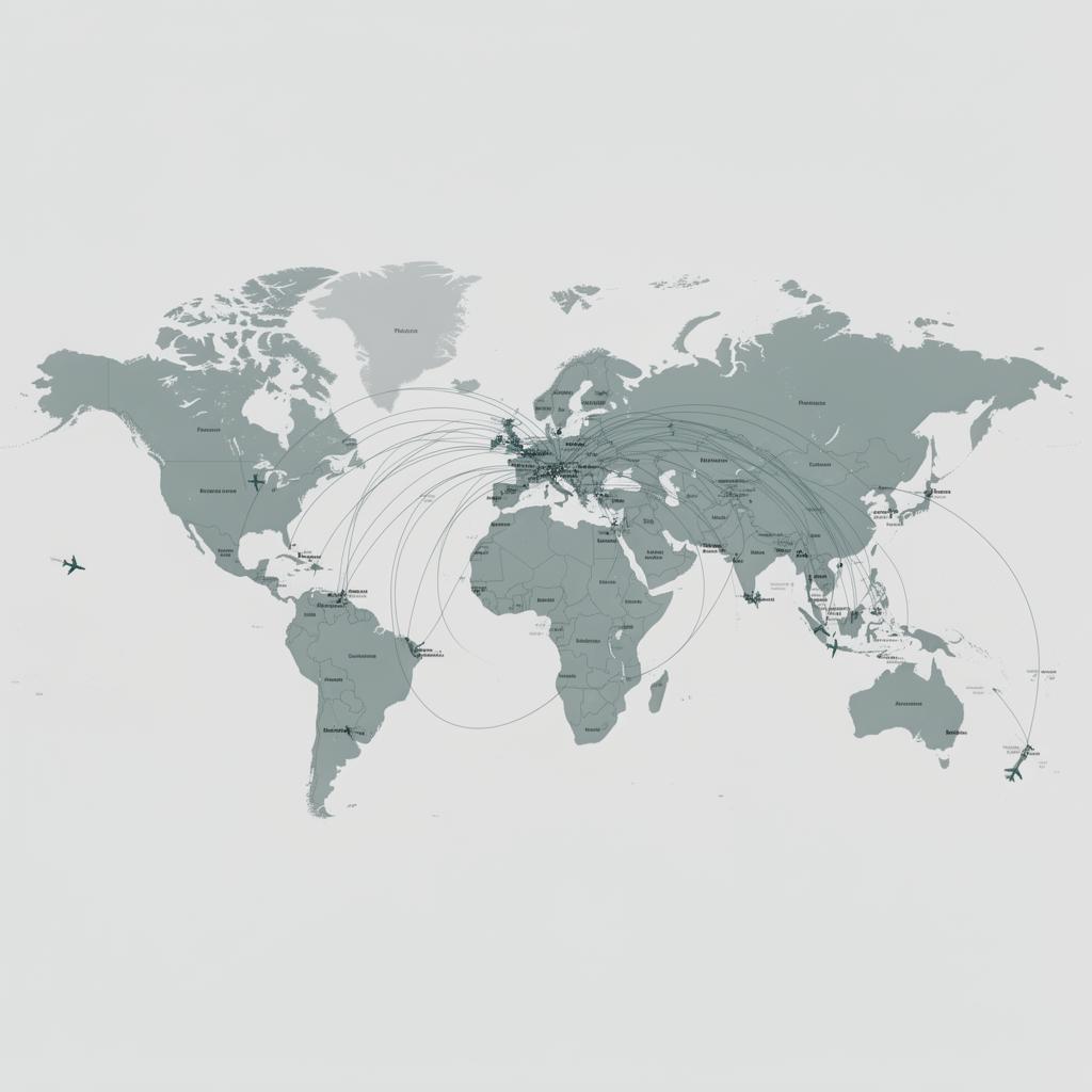Globale Flugrouten – internationale Mobilität